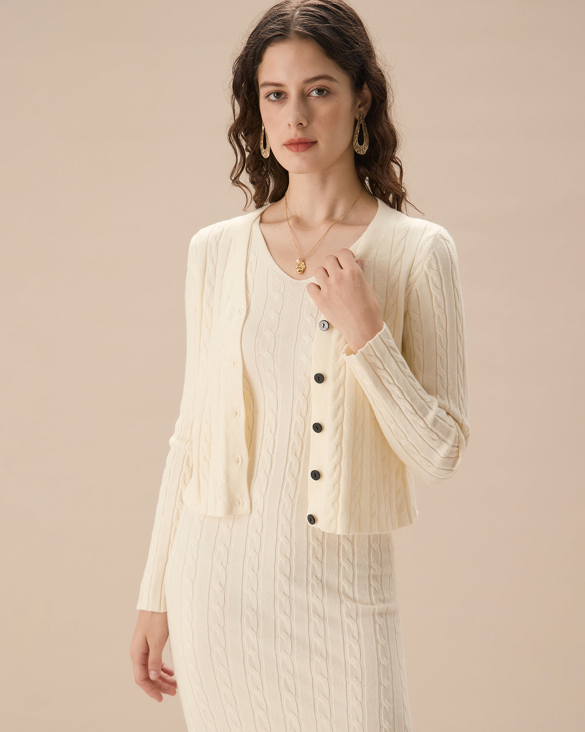 ClassyLondon™ | Knit Single-breasted Cardigan