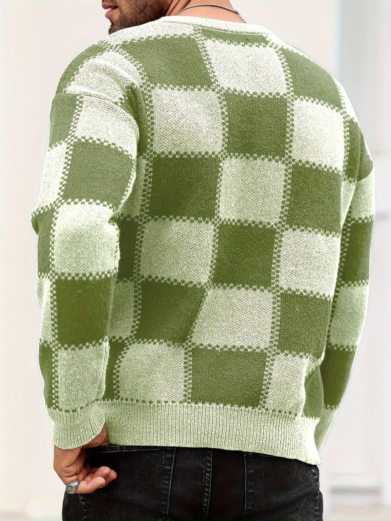 Logan – Casual Plaid Textured Pullover