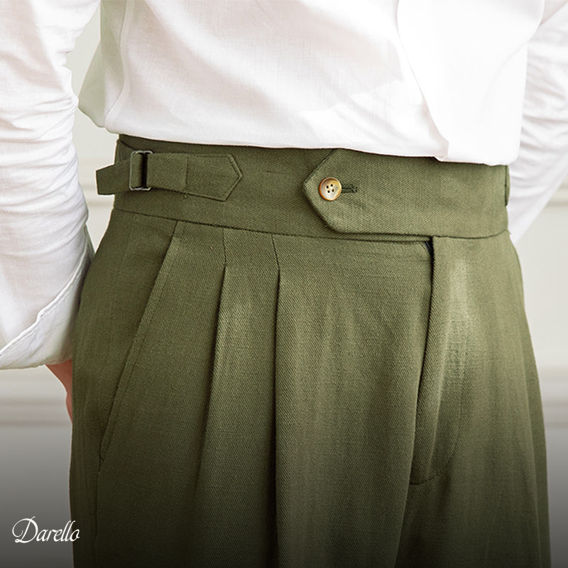 ClassyLondon™ | Linen Pleated Pantalon