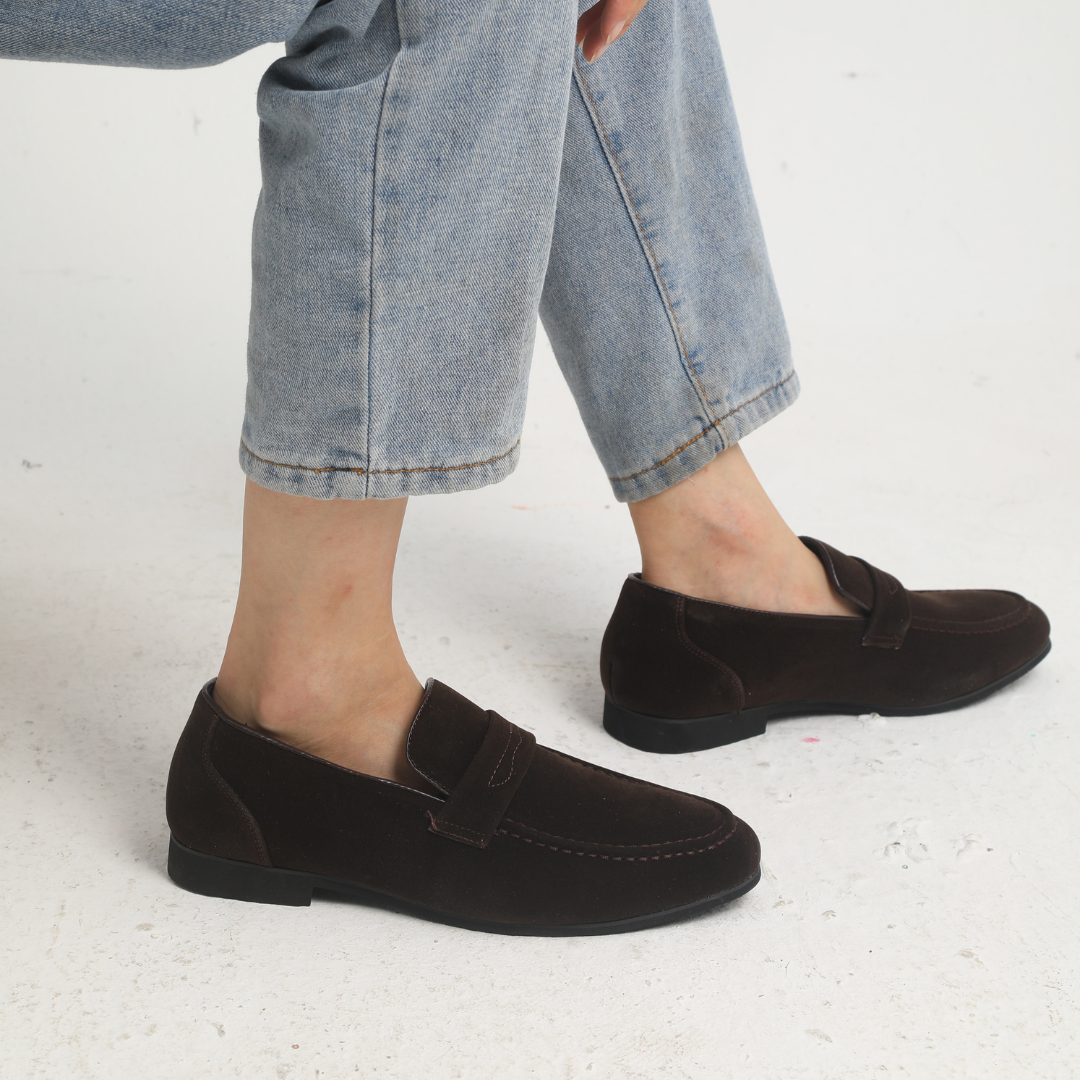 ClassyLondon™ | Suede Penny Loafers