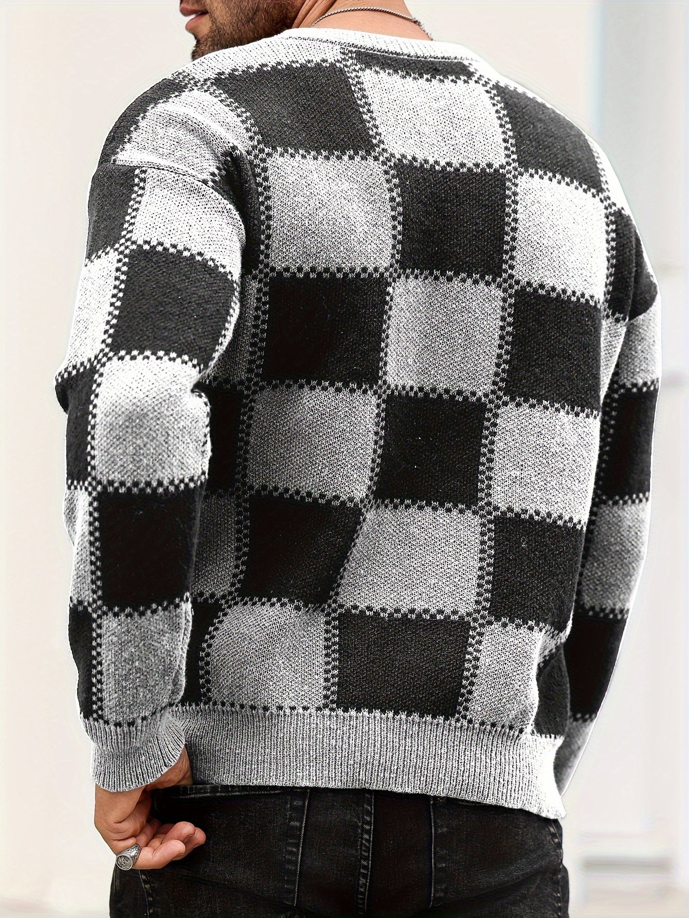 Logan – Casual Plaid Textured Pullover