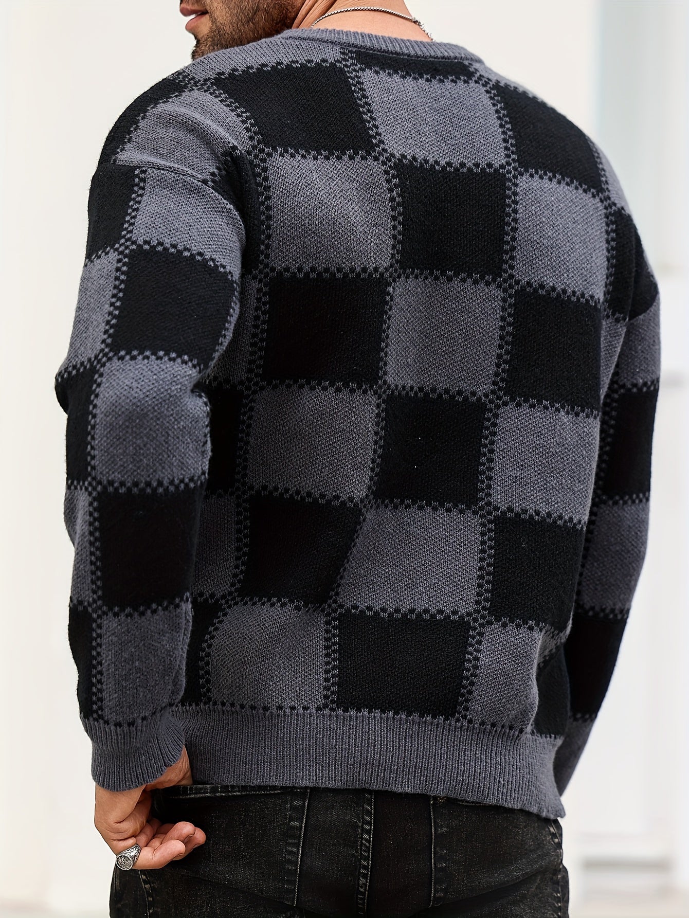 Logan – Casual Plaid Textured Pullover